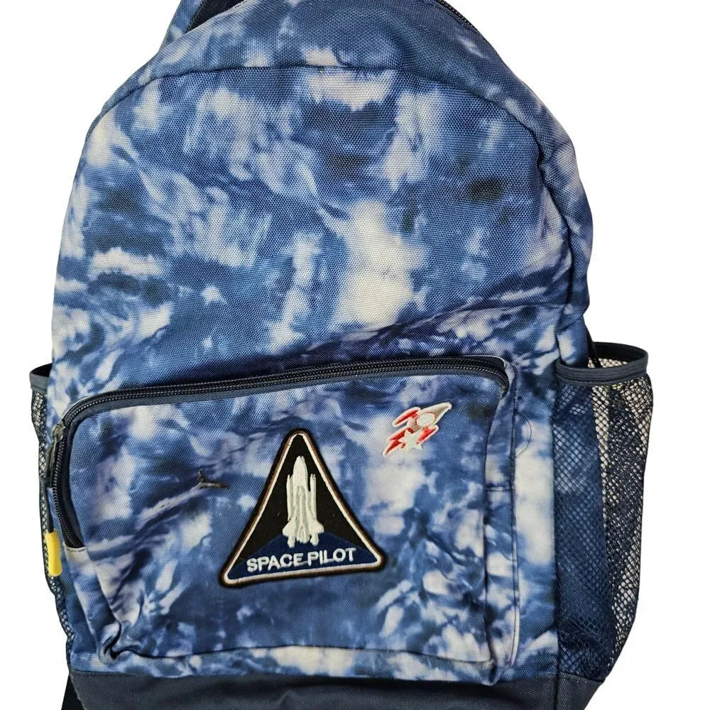 Cosmic Tie-Dye‎ School Backpack with Space Patch Lightweight Kids BagCosmic Tie-